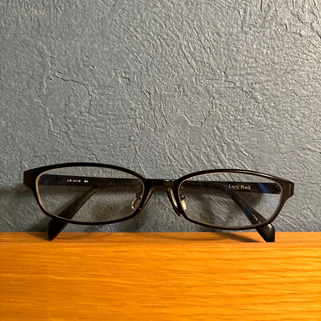 金子眼鏡LazyRed 市松模様フレームメガネ