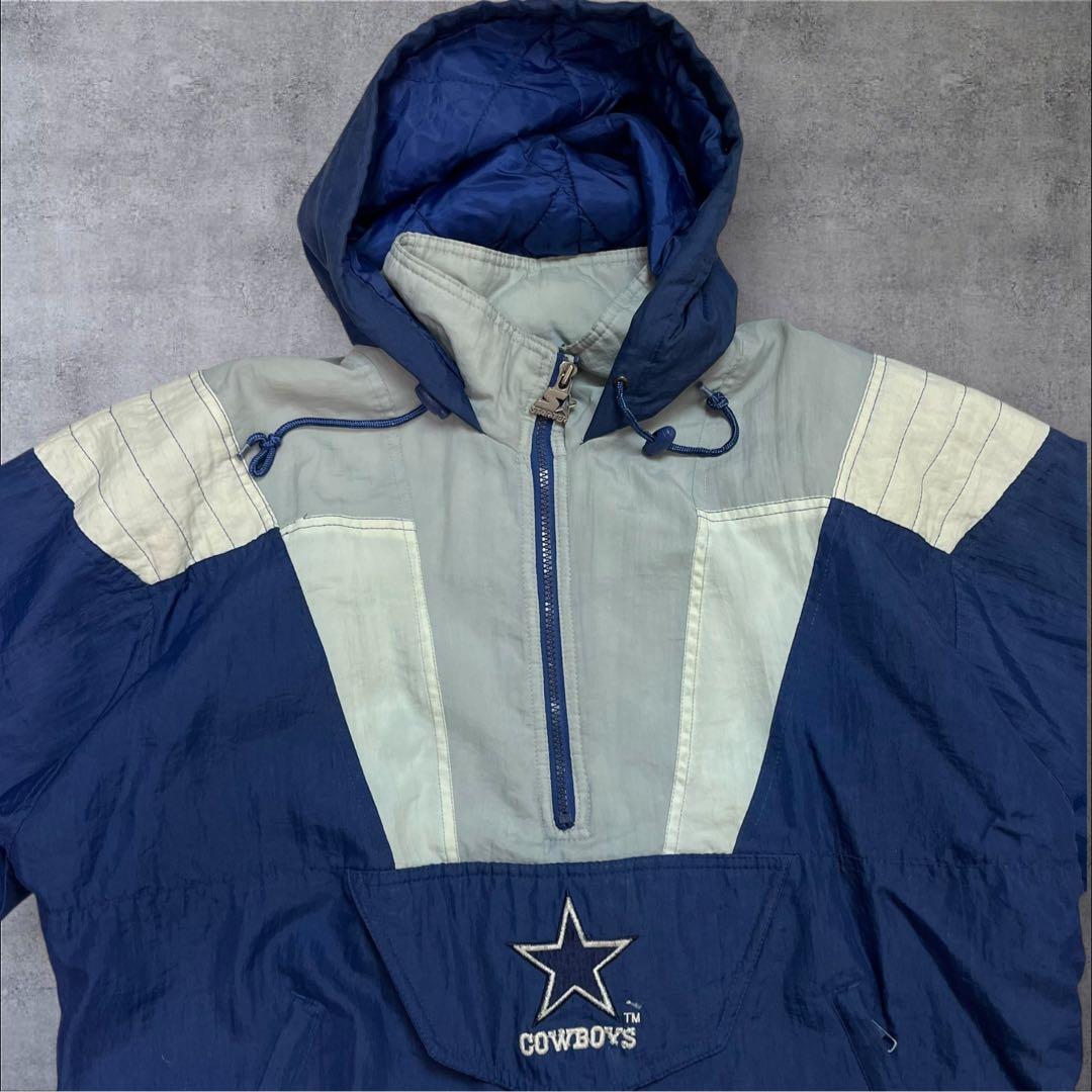 90s STARTER NFL カウボーイズ 中綿 アノラックパーカー 刺繍ロゴ