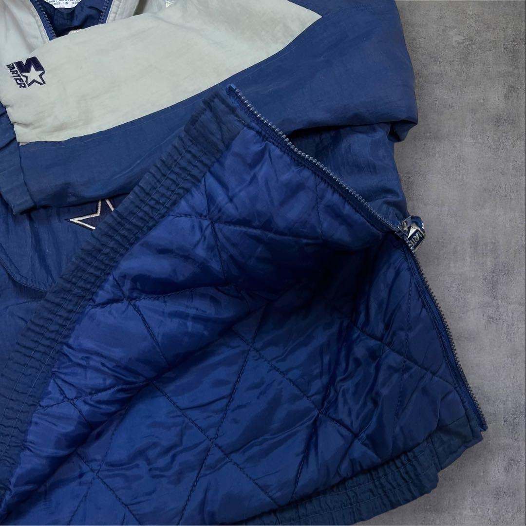 90s STARTER NFL カウボーイズ 中綿 アノラックパーカー 刺繍ロゴ