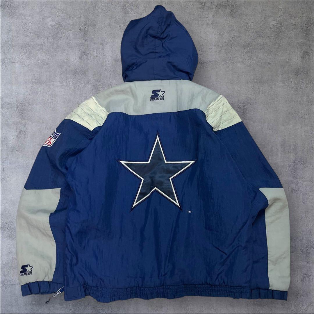 90s STARTER NFL カウボーイズ 中綿 アノラックパーカー 刺繍ロゴ