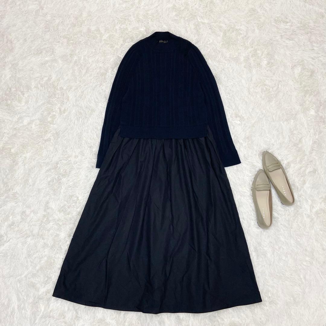 最終価格❤️【新品】《洗える》ダーマコレクション リブニットドッキングワンピース