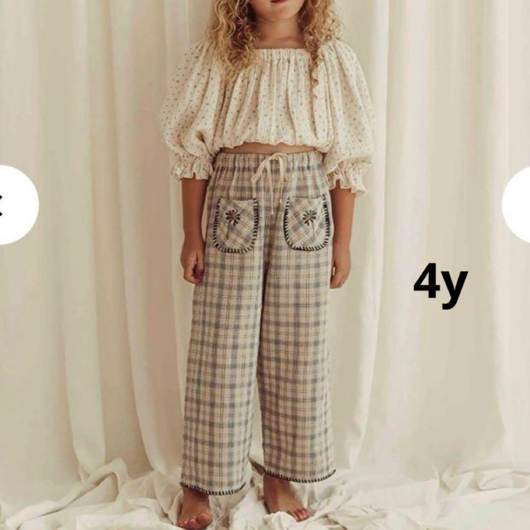 LiiLU Lilo Pants チェックロングパンツ 4y