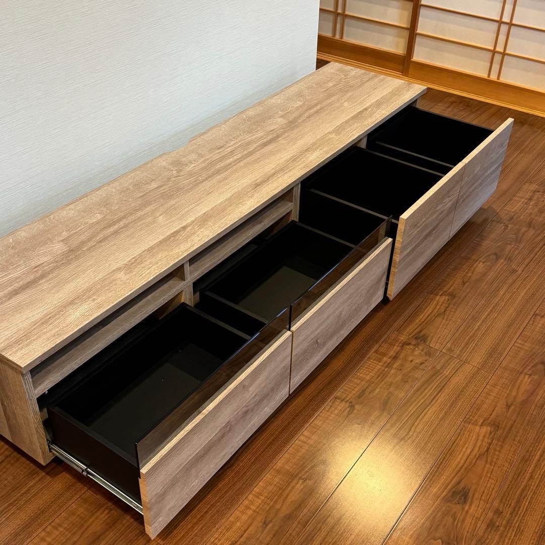 木目調テレビ台 引き出し4つ付き