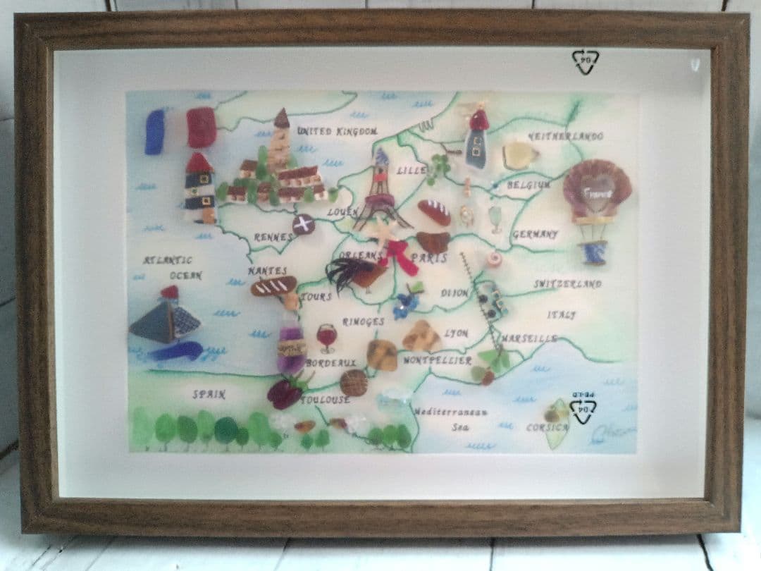 シーグラスアート　３点　うさうさ様ご確認用