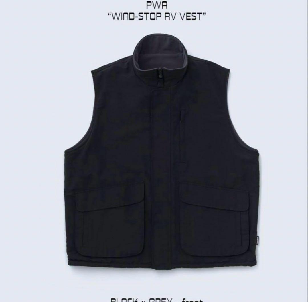 し*ち様 PWA WIND-STOP RV VEST BLACK GREY ベス