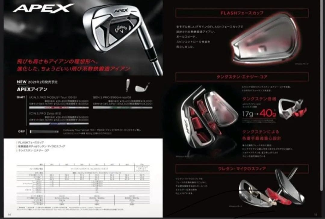 希少スペ・最終価格・美品 キャロウェイ APEX 2021 アイアン 軟鉄鍛造