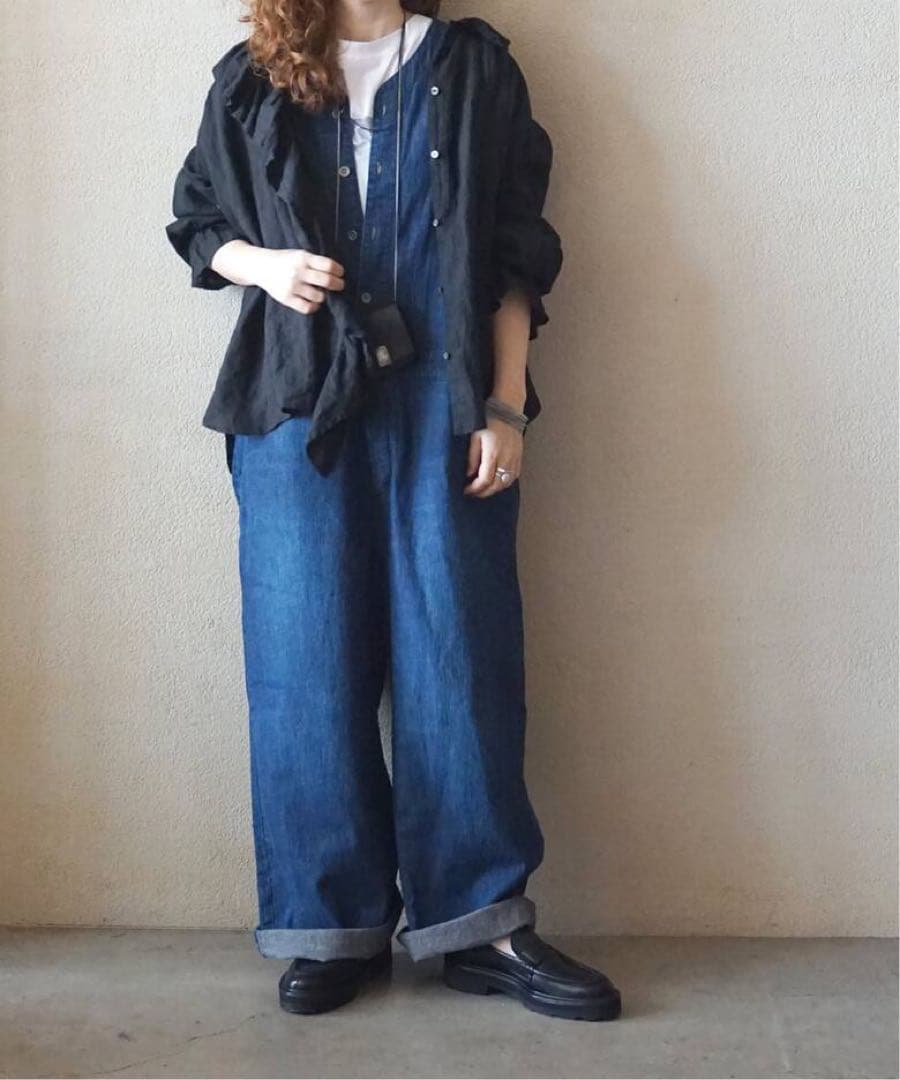 フレンチリネン フリルパフブラウス