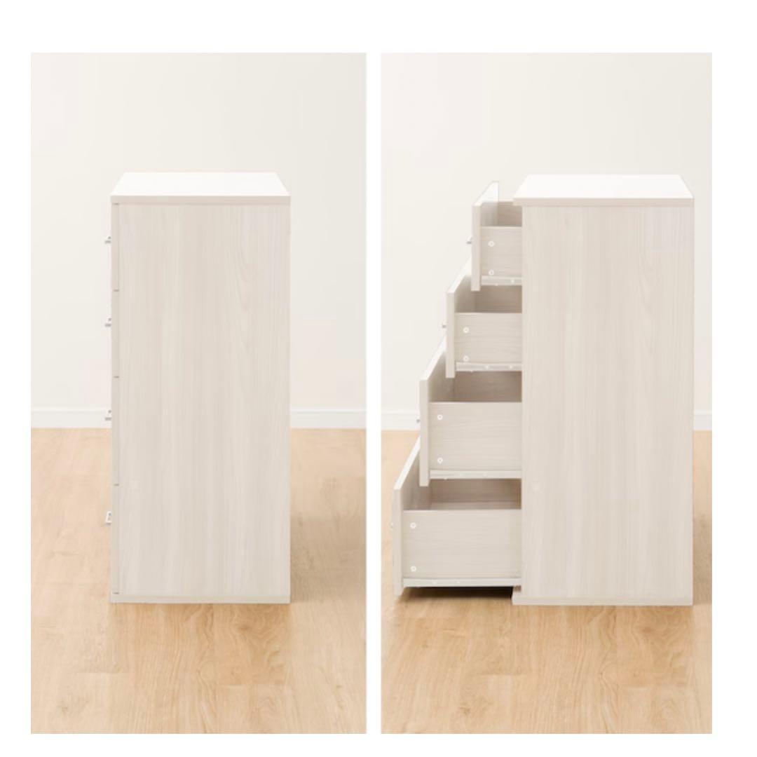 【はんこや】ホワイト4段チェスト