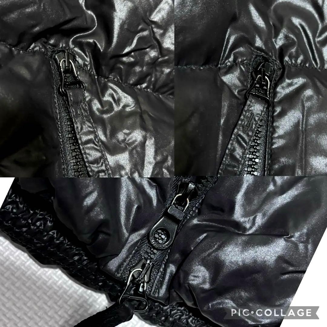 DUVETICA ダウンジャケット 48 ブラック シャイニー ファー付