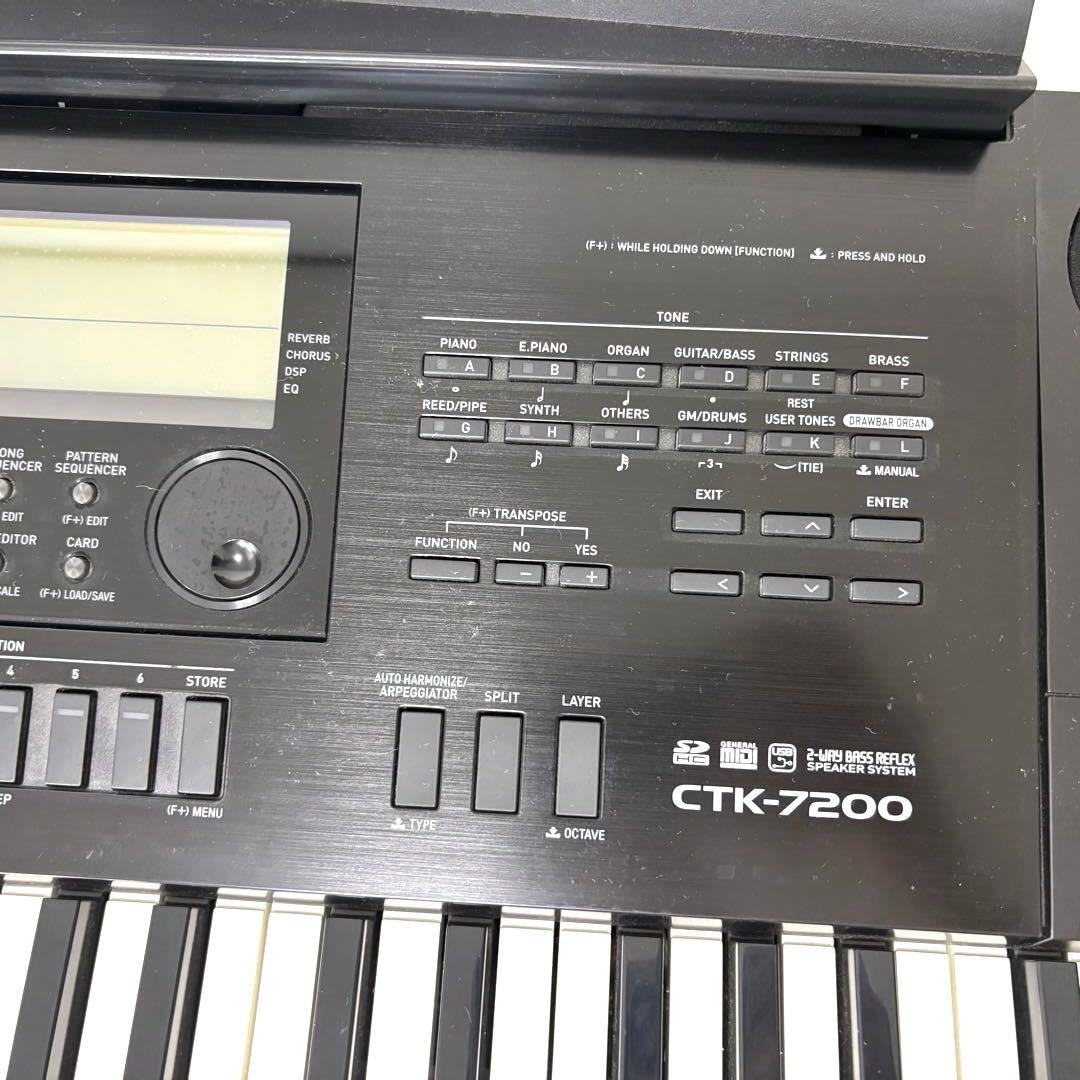 CASIO カシオ 電子ピアノ 61鍵 CTK-7200 ブラックキーボード