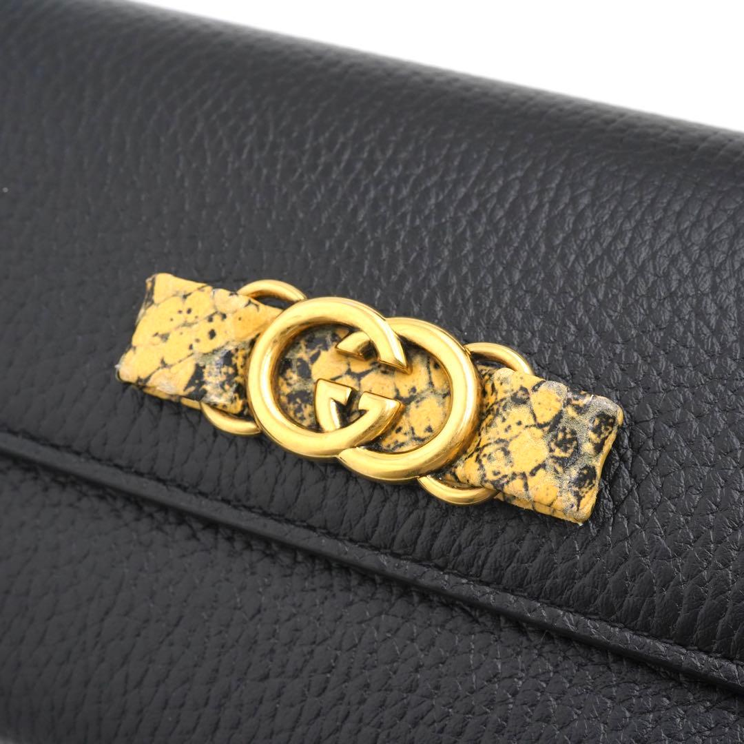 ✨新品未使用・箱付き✨　GUCCI 長財布　インターロッキング　パイソン　GG
