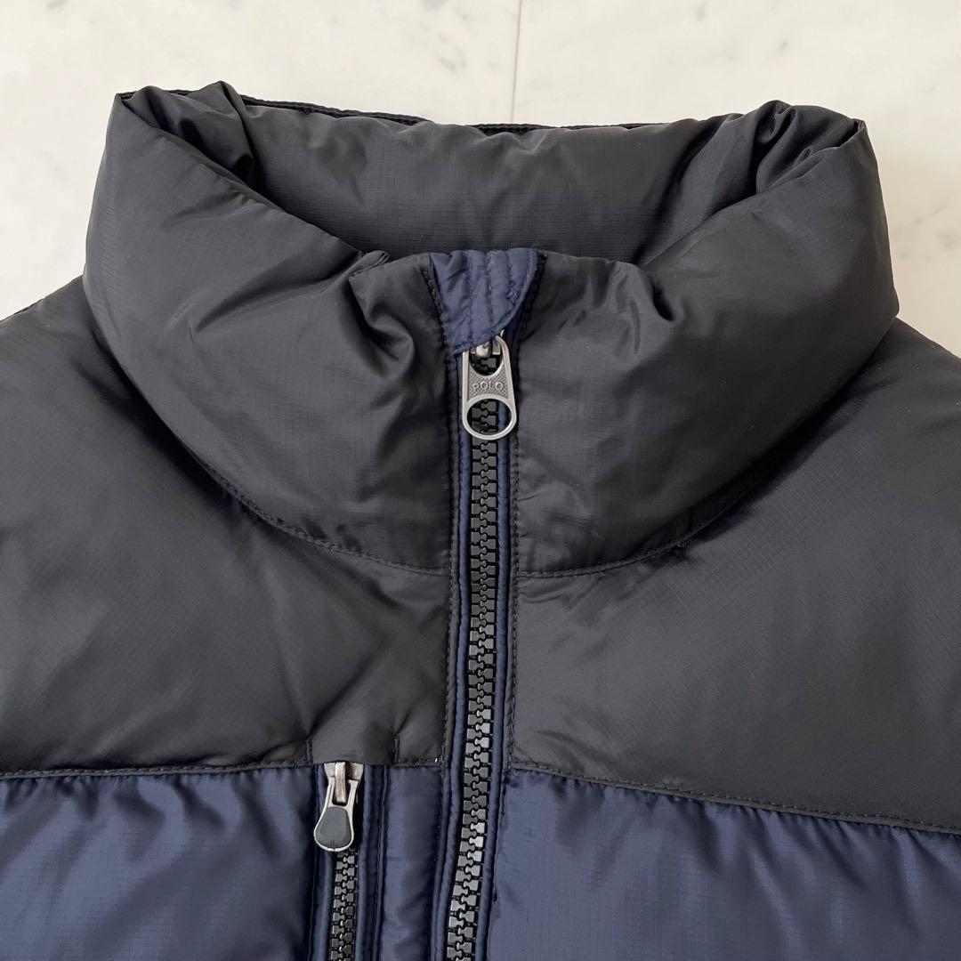 美品♪ポロラルフローレン　L ダウンベスト　RL/150 ネイビー×ブラック