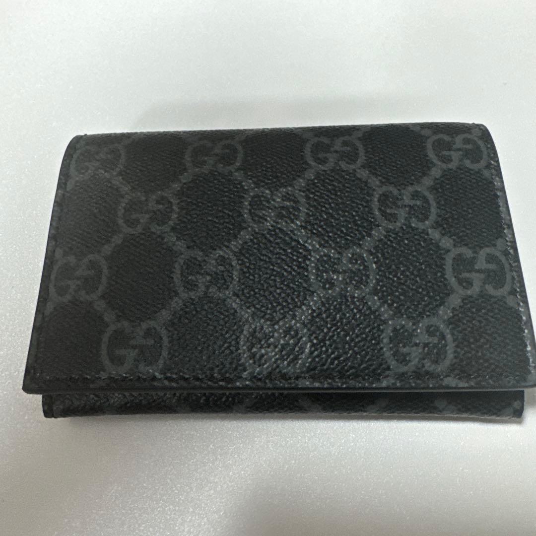 GUCCI ブラック カード、お札、名刺入れGGパターン