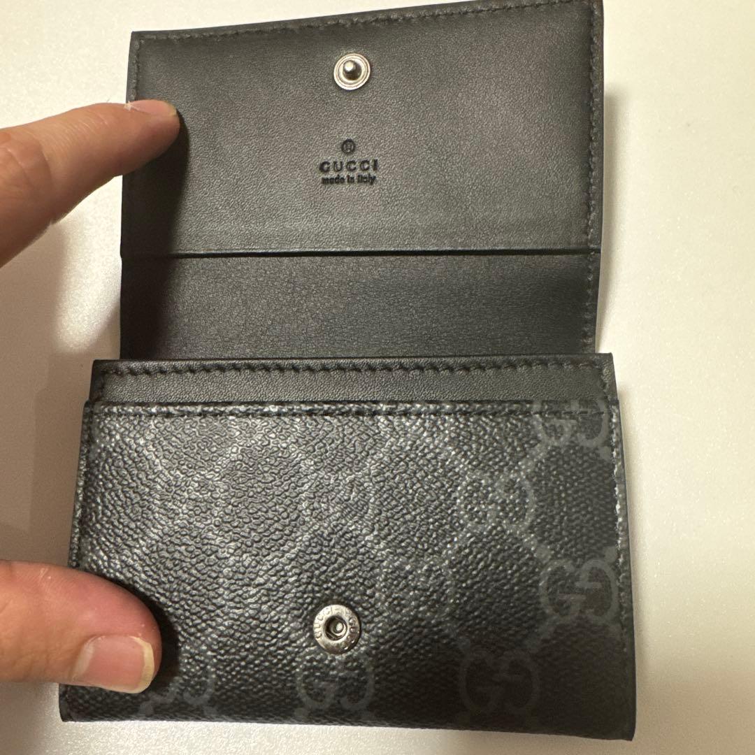 GUCCI ブラック カード、お札、名刺入れGGパターン