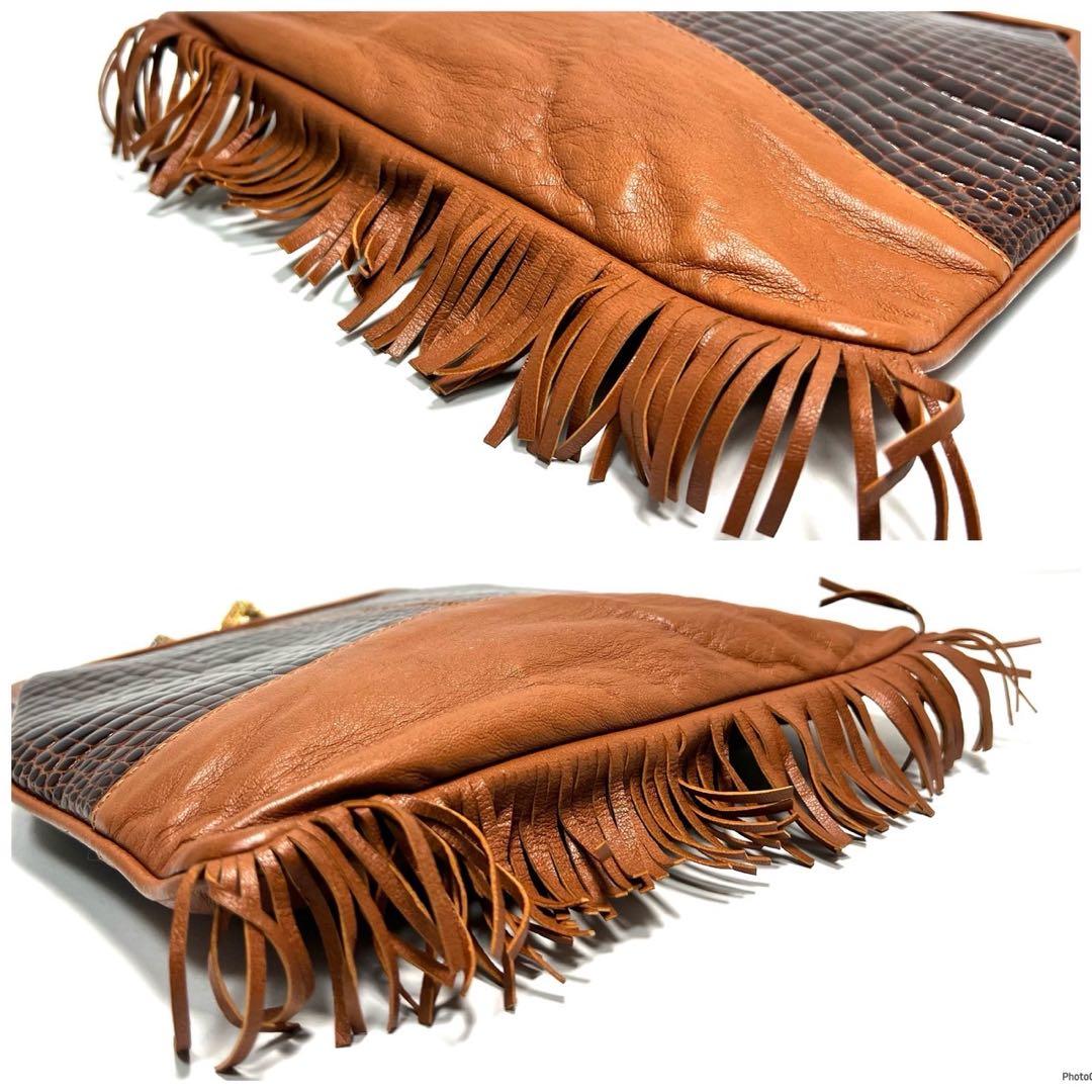 【美品】SANTANGELO ALDO /クロコダイル/ショルダーバッグ