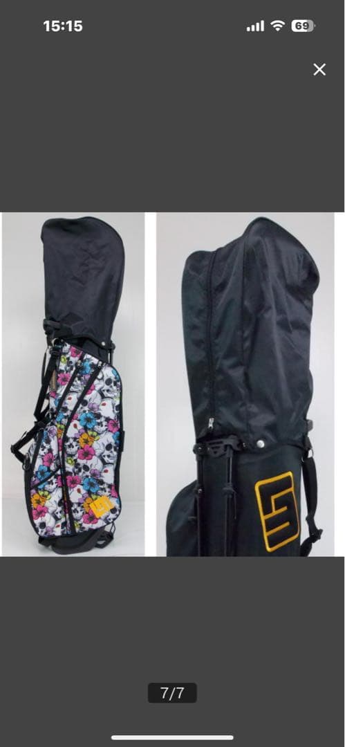 カラフルスカルデザイン ゴルフバッグ