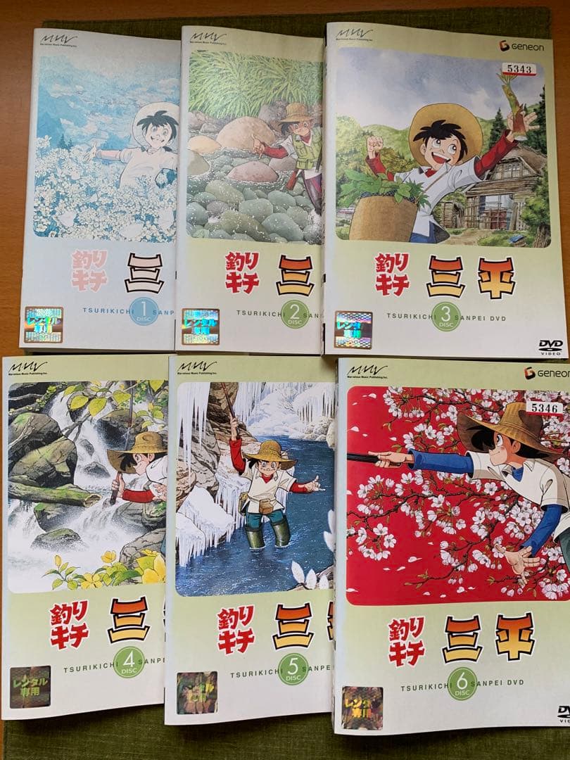 釣りキチ三平 レンタル落ち　全話19巻