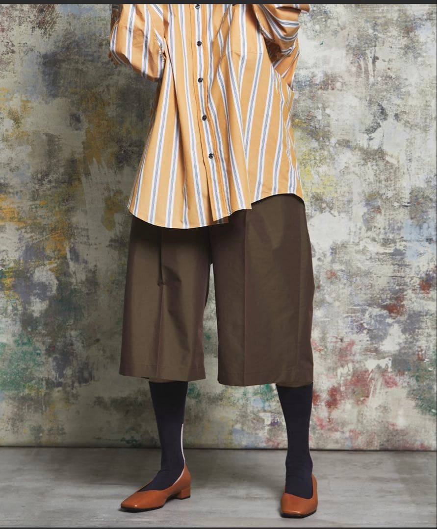 ユニセックス マルチファブリック シャンブレー ワイド ショーツ