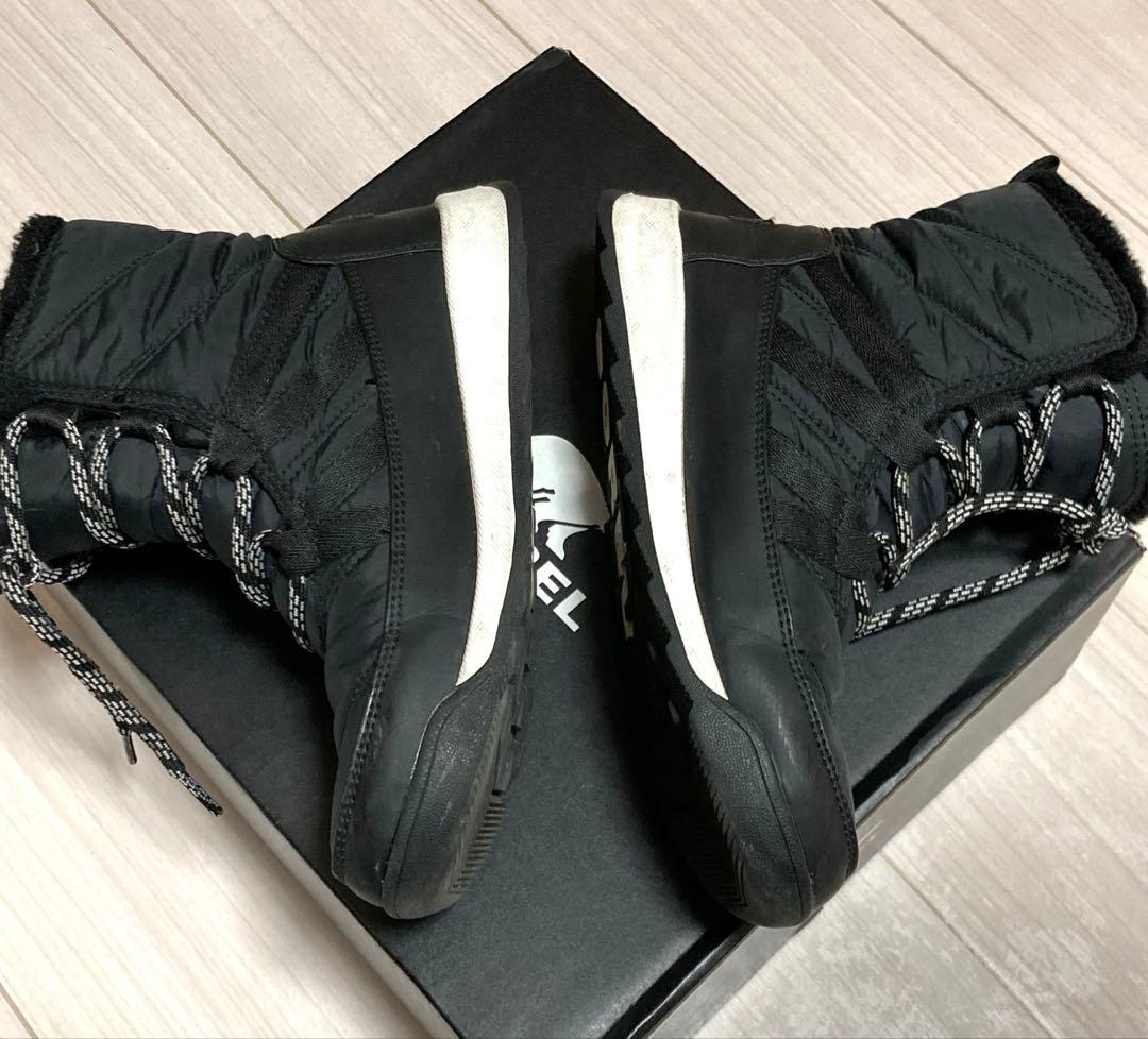 【SOREL】スノーブーツ ホワイト&ブラック　レディース　24cm サイズ7