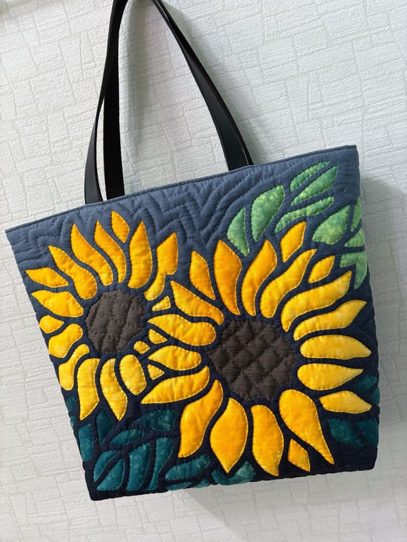 ハワイアンキルトバッグ　 グラデーション　♡ひまわり♡