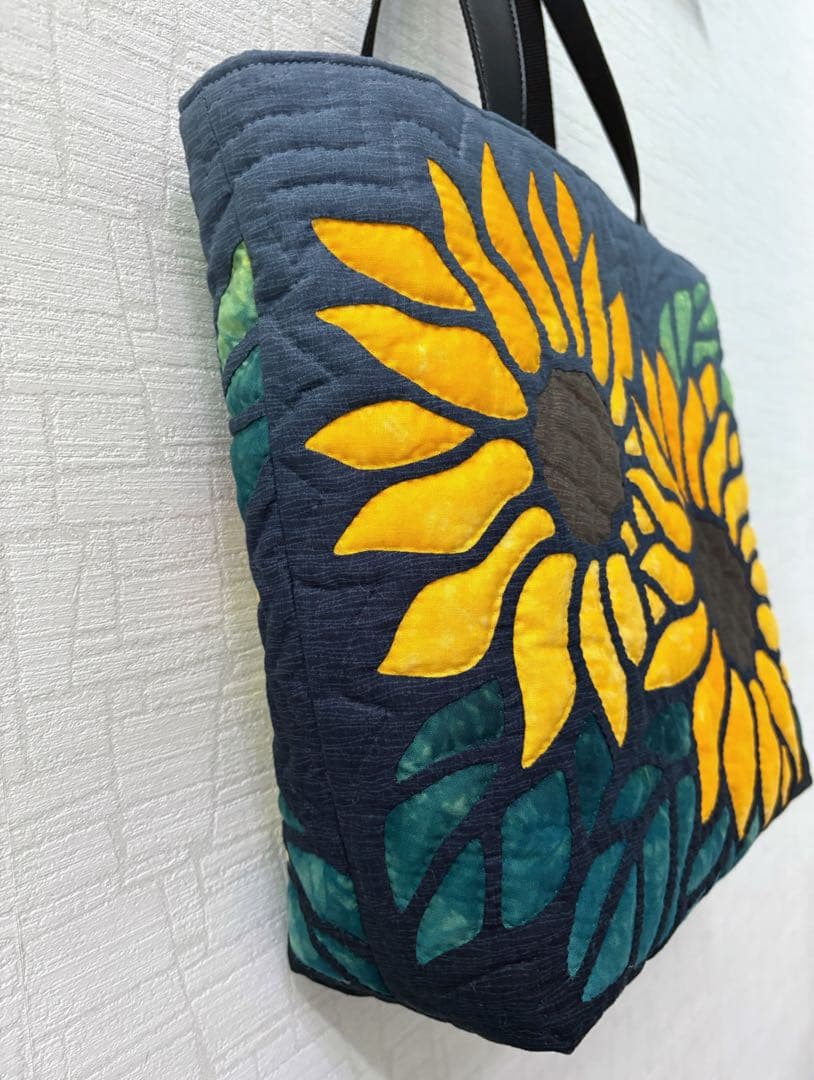 ハワイアンキルトバッグ　 グラデーション　♡ひまわり♡