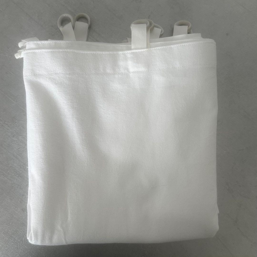 古道具/白磁リングの古布カーテン　丈短め