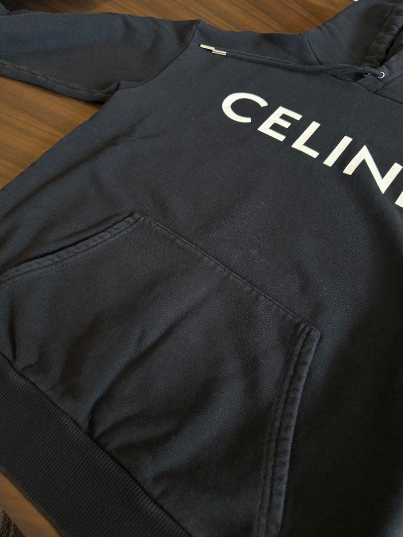 CELINE ブラック フードパーカー
