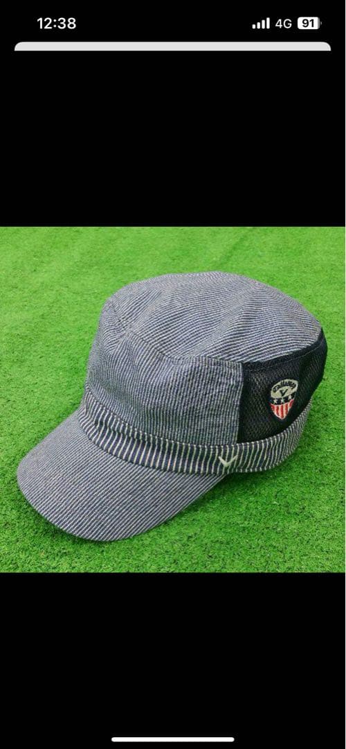 Callaway ストライプキャップ Fサイズ