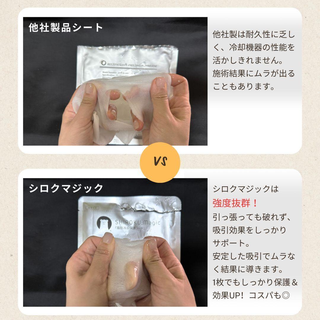 脂肪冷却用 保護シート 高耐久 厚手 【シロクマジック/Lサイズ200枚】