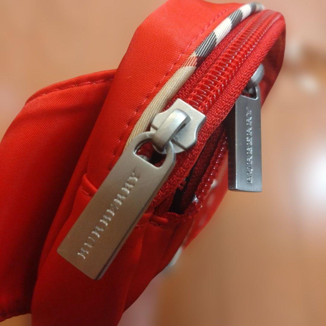 BURBERRY ゴルフポーチ レッド ティー付き
