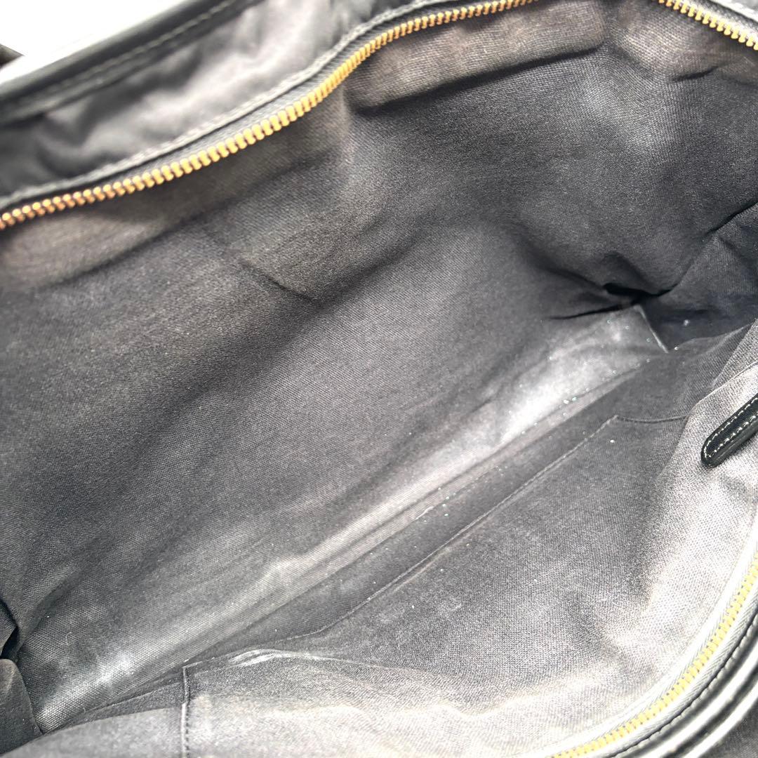 極美品 フェリージ ビジネスバッグ ロゴ 12-39 A4可 大容量 メンズ 黒