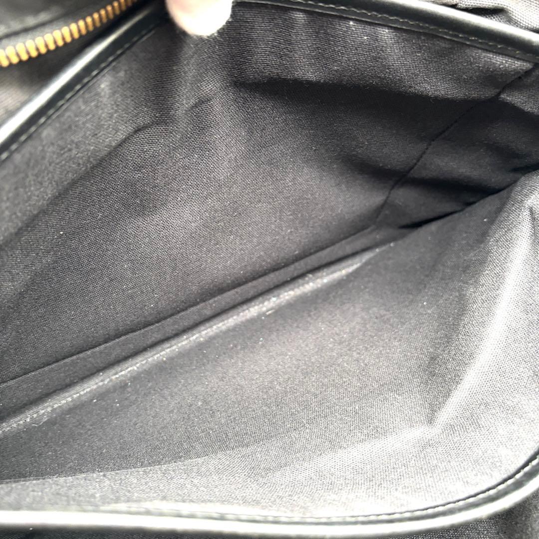 極美品 フェリージ ビジネスバッグ ロゴ 12-39 A4可 大容量 メンズ 黒