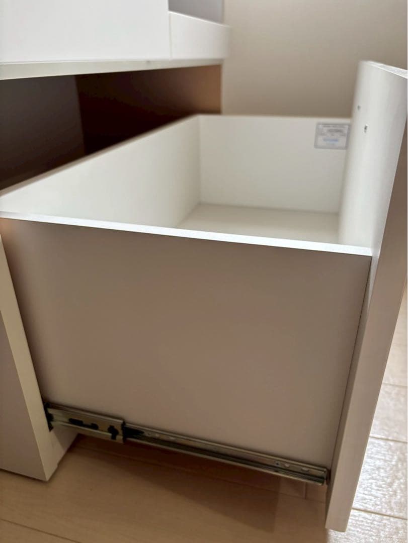 美品 ニトリ キッチンボード 食器棚 (コパン T 80KB WH)