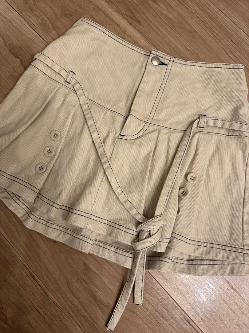 スカート ANDMARY Kika button mini skirt