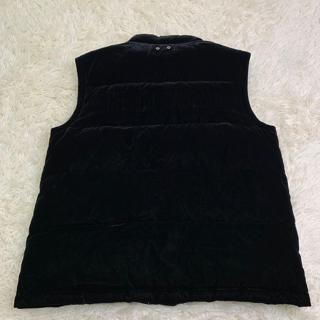 トップス TEAM WANG PRINTED LOGO VELVET DOWN VEST