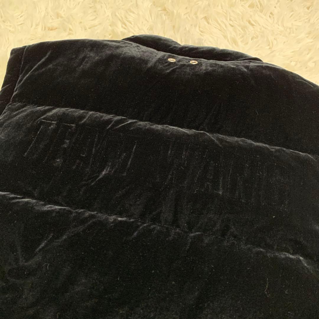 トップス TEAM WANG PRINTED LOGO VELVET DOWN VEST