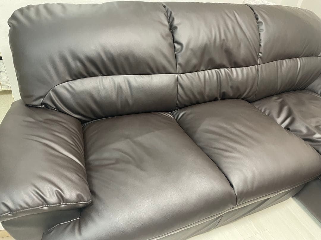 ニトリ　カウチコーナーソファNシールドビット3KD LC　ブラウン　説明書つき