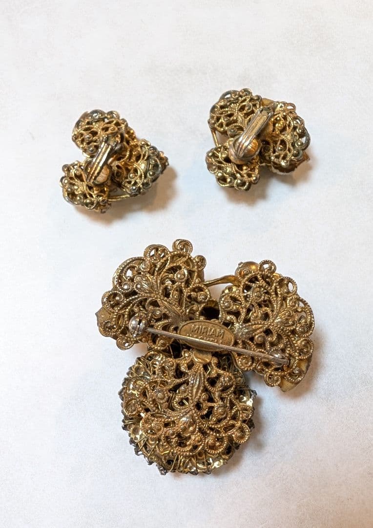 No.0333　ミリアムハスケル　クリアカラー　ブローチセット