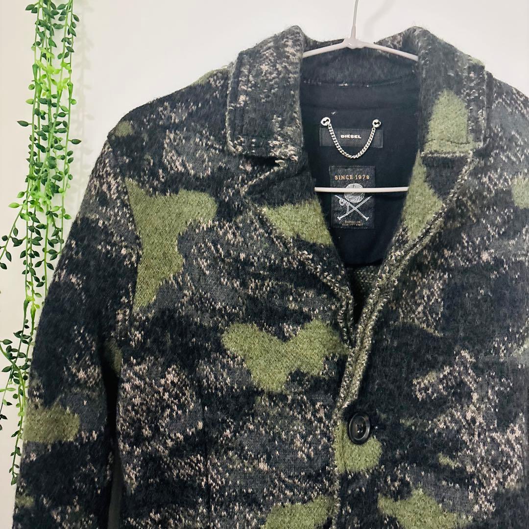 【極美品】メンズ ディーゼル アウター ロング 迷彩 秋冬 ジャケット コート