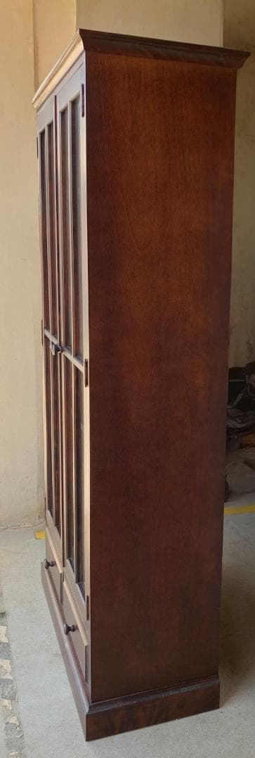 北海民芸 和光 書棚 ブックキャビネット 本棚 ガラスキャビネット 民芸家具