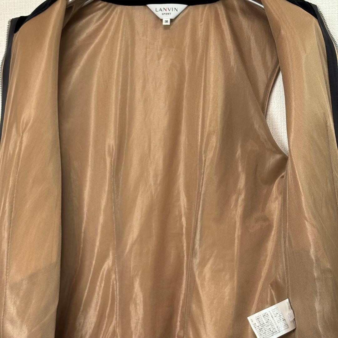 ランバンスポール 25周年モデル アウター ベスト ベージュ レディース ゴルフ