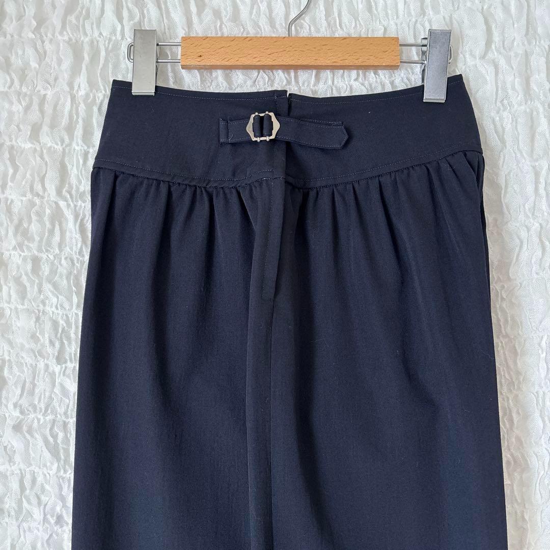 トリコ コムデギャルソン ビンテージ ワイド パンツ スカーチョ ギャザー 濃紺