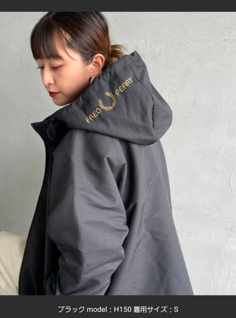 フレッドペリー別注パデットフード刺繍ジャケット