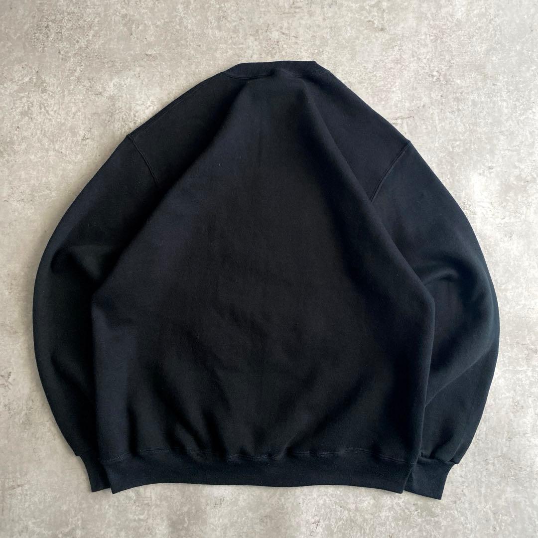 貴重 80s ラッセル フロッキー スウェット USA製 黒 ブラック XL