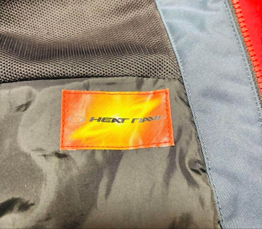 デサント　メンズ　スキーウェア　上下セット　HEAT NAVI グレー　赤　L