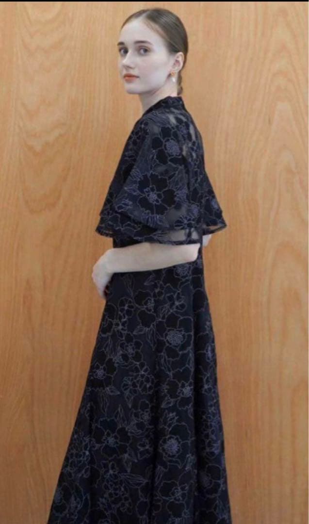 新品　Acka. all sheer flower dress