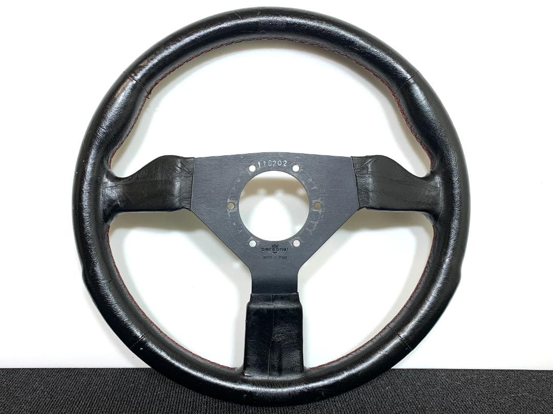 パーソナル グリンタ 35パイ 当時物 ブラックレザー ステアリング