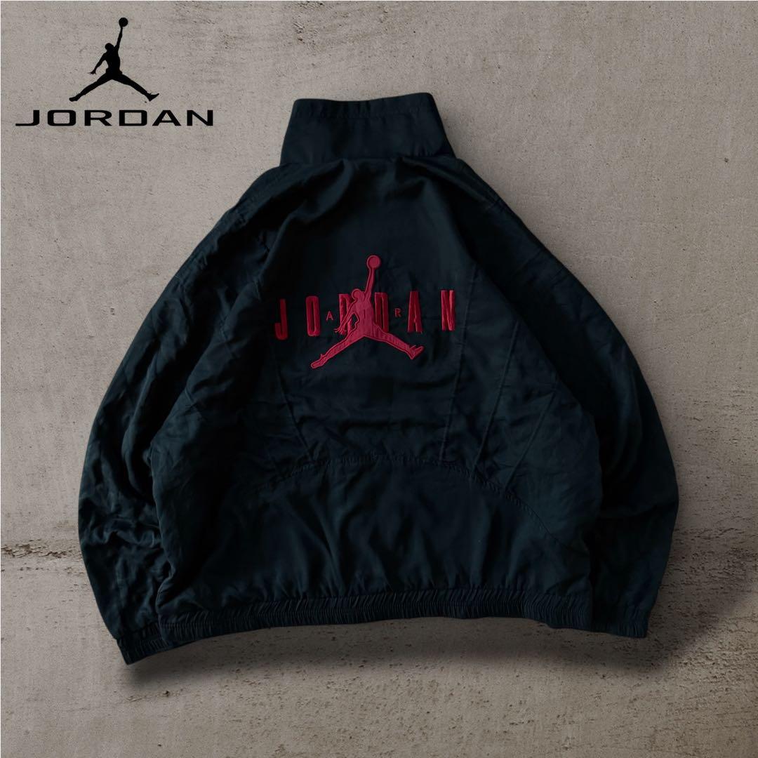 激レア90sNIKE AIR JORDANナイロンジャケットキルティング刺繍ロゴ