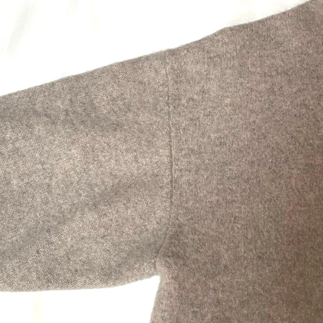 23区 フェルト ニット パーカー ベージュ系 サイズ38