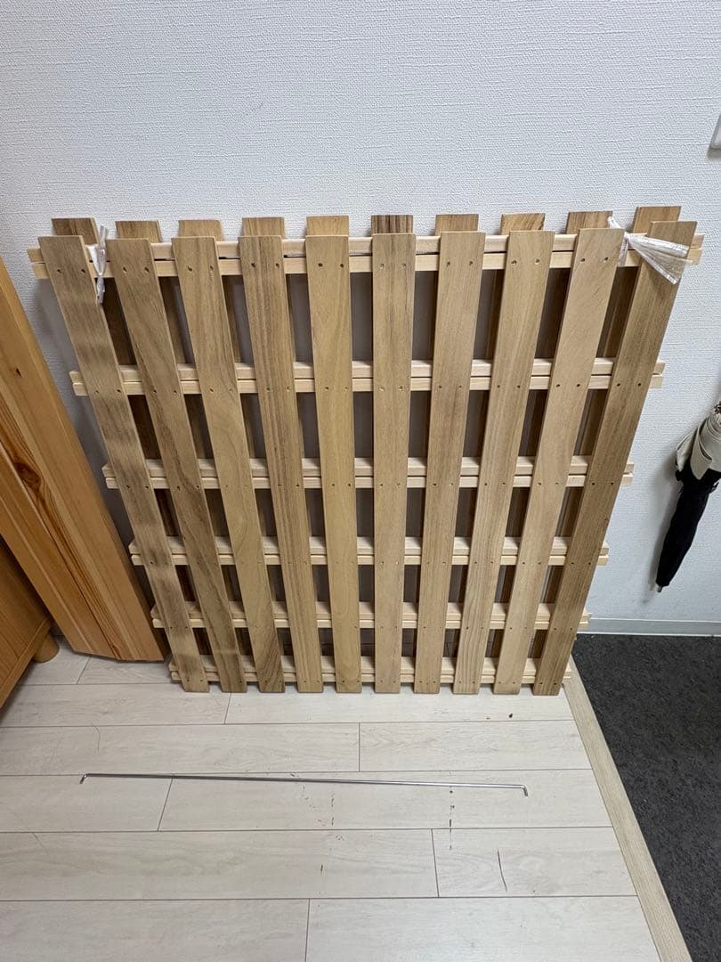 【引取限定】無印良品 シングルベッド パイン材①